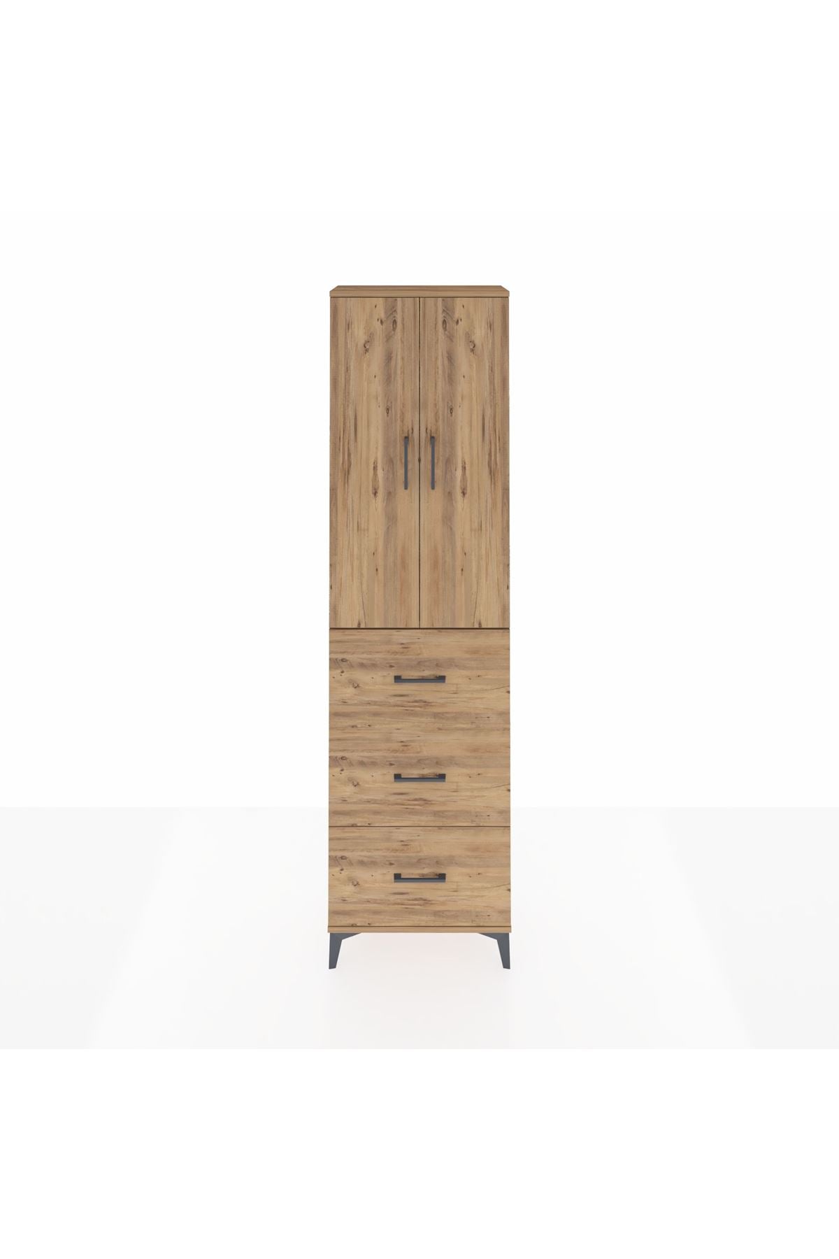 Arges Dolap 2 Raflı 3 Çekmeceli Tek Askılı 60x30x221 - S29M139V9A
