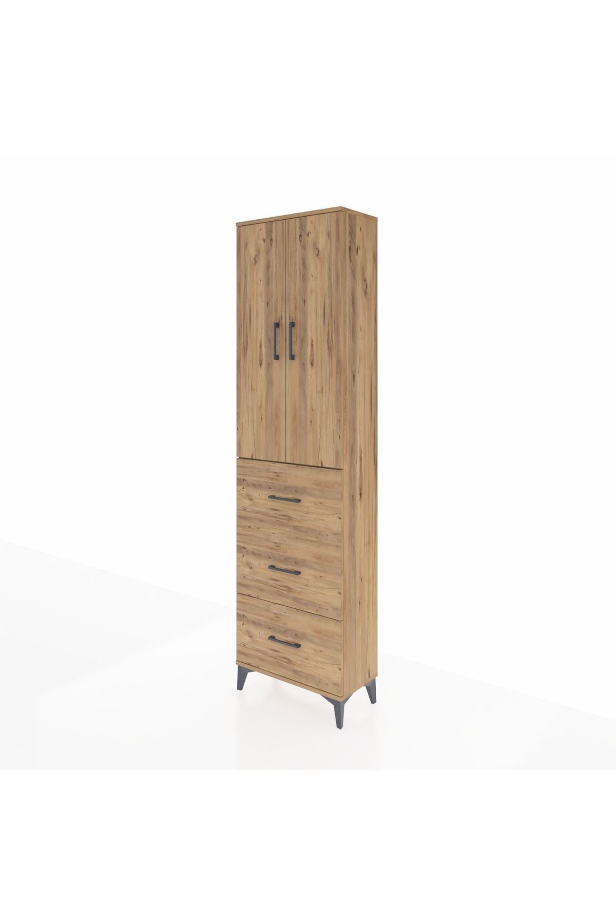 Arges Dolap 2 Raflı 3 Çekmeceli Tek Askılı 60x30x221 - S29M139V9A