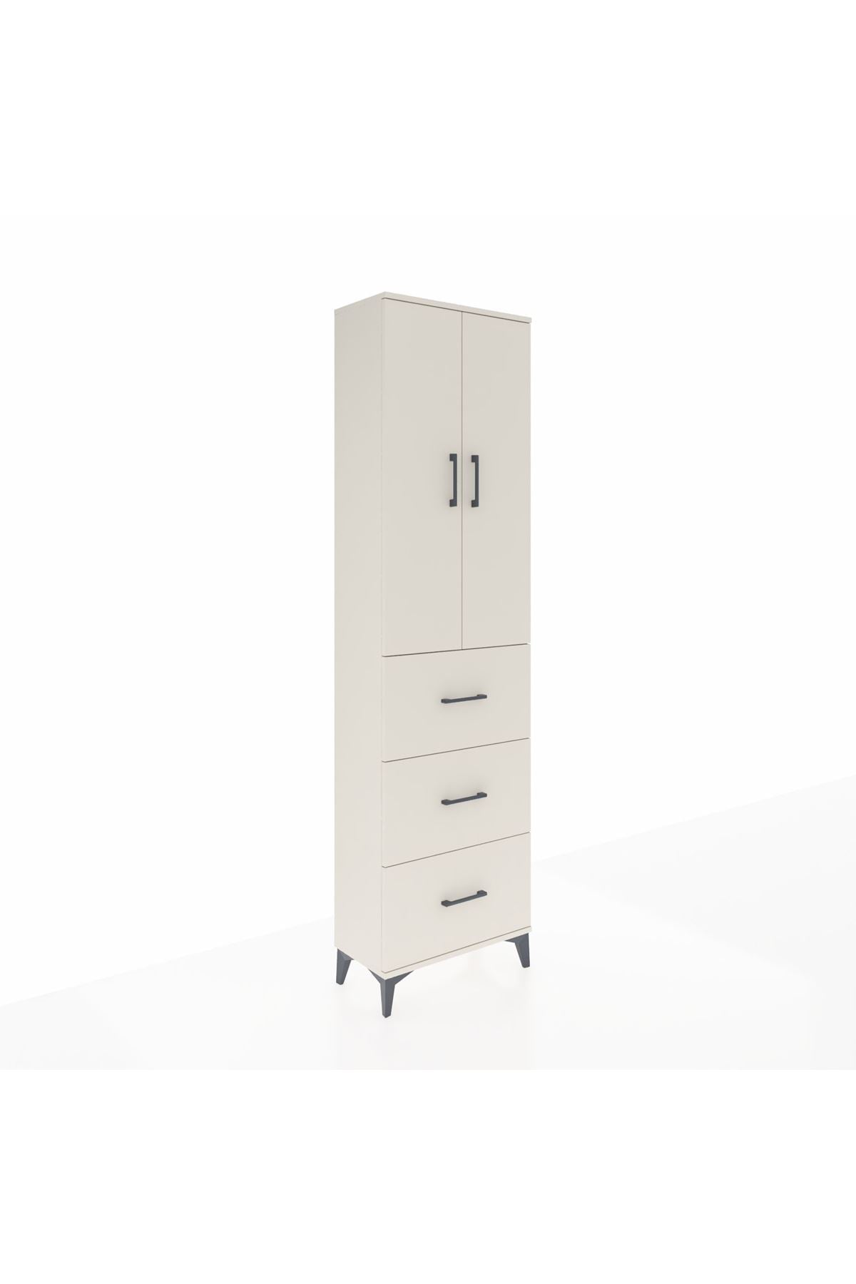 Arges Dolap 3 Raflı 3 Çekmeceli 2 Kapaklı 60x30x221 - S29M140V1A