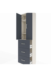 Arges Dolap 3 Raflı 3 Çekmeceli 2 Kapaklı 60x30x221 - S29M140V2A