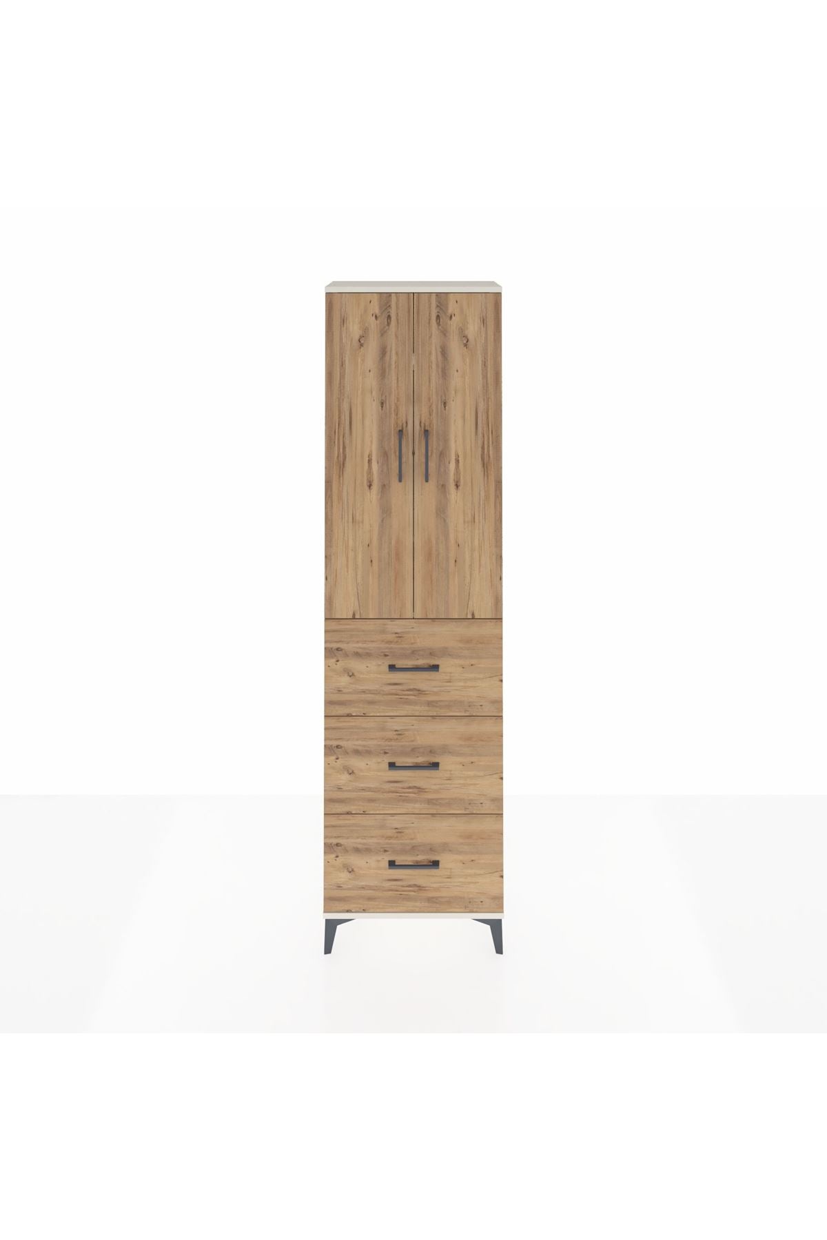Arges Dolap 3 Raflı 3 Çekmeceli 2 Kapaklı 60x30x221 - S29M140V3A
