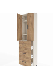 Arges Dolap 3 Raflı 3 Çekmeceli 2 Kapaklı 60x30x221 - S29M140V3A