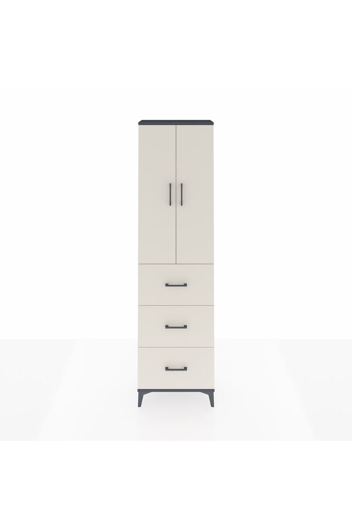 Arges Dolap 3 Raflı 3 Çekmeceli 2 Kapaklı 60x30x221 - S29M140V4A