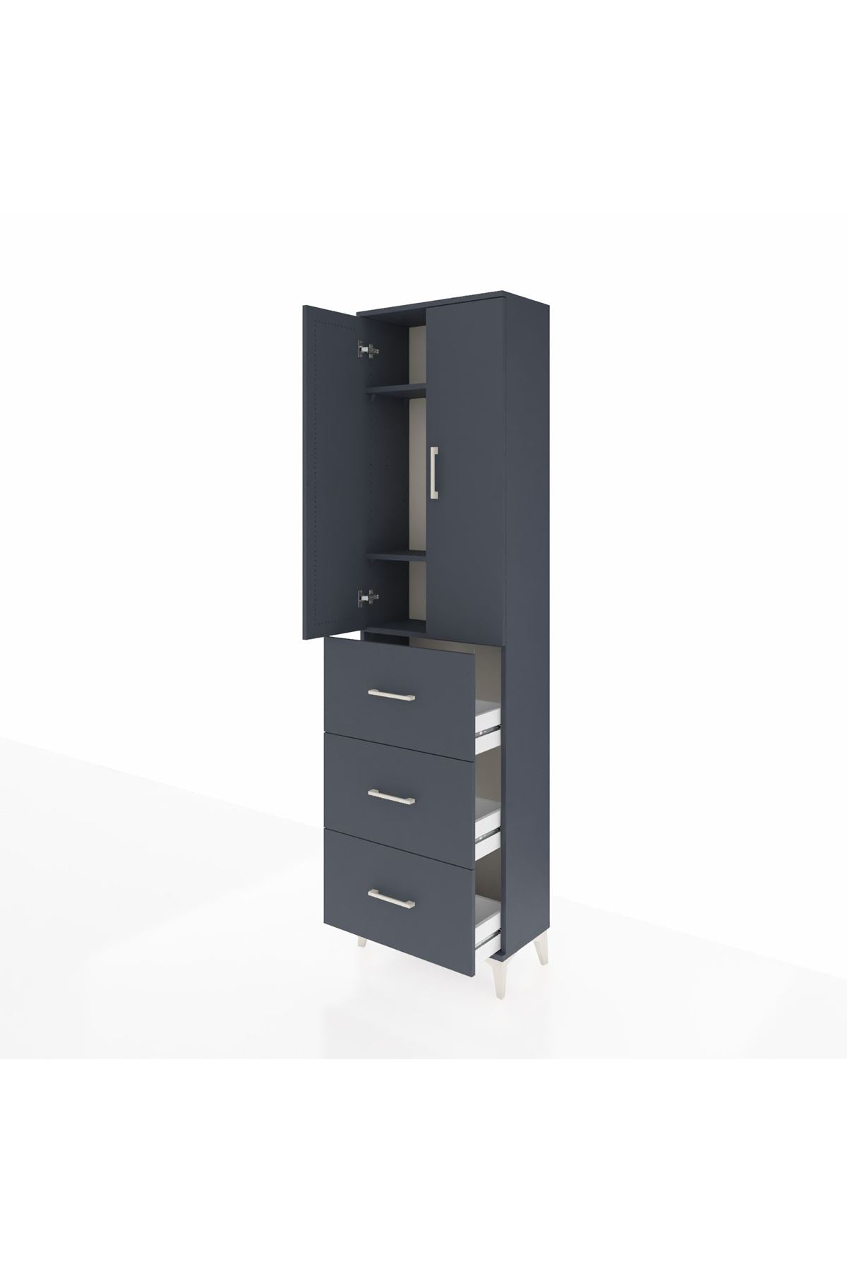 Arges Dolap 3 Raflı 3 Çekmeceli 2 Kapaklı 60x30x221 - S29M140V5A