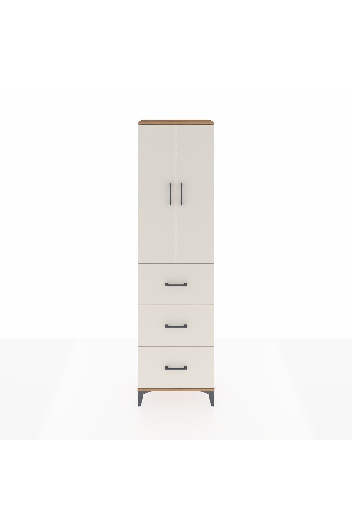 Arges Dolap 3 Raflı 3 Çekmeceli 2 Kapaklı 60x30x221 - S29M140V7A