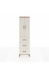 Arges Dolap 3 Raflı 3 Çekmeceli 2 Kapaklı 60x30x221