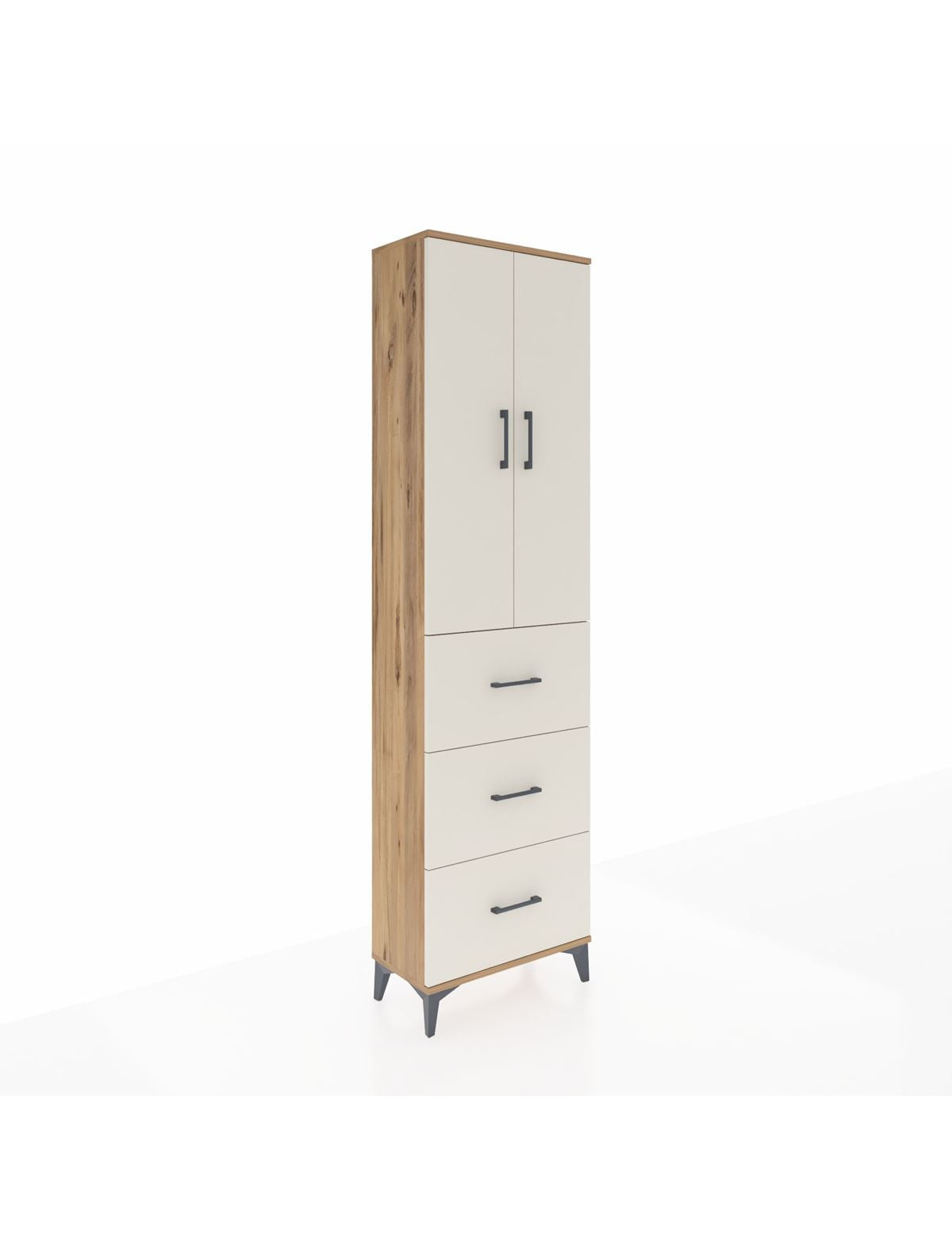 Arges Dolap 3 Raflı 3 Çekmeceli 2 Kapaklı 60x30x221 - S29M140V7A