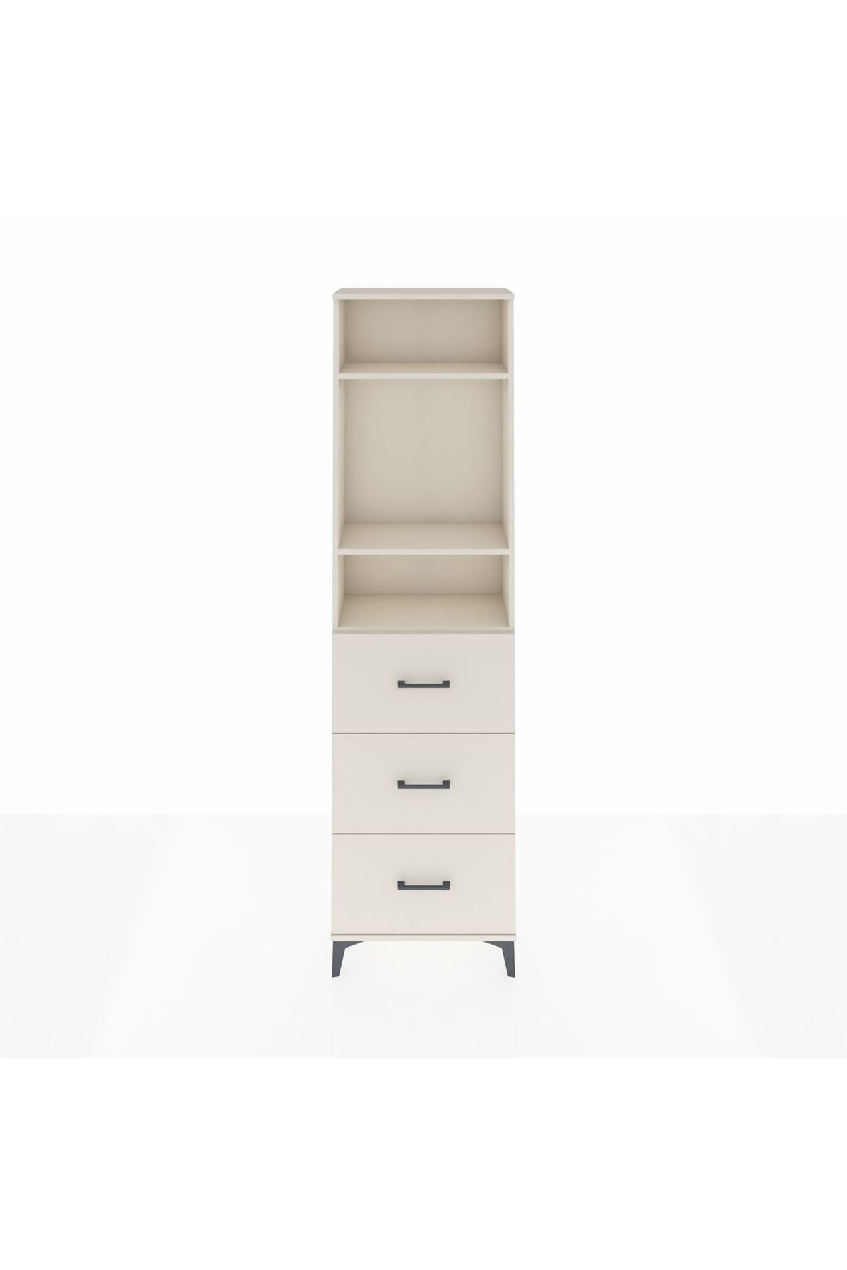 Arges Dolap 3 Raflı 3 Çekmeceli 60x30x221 - S29M141V1A