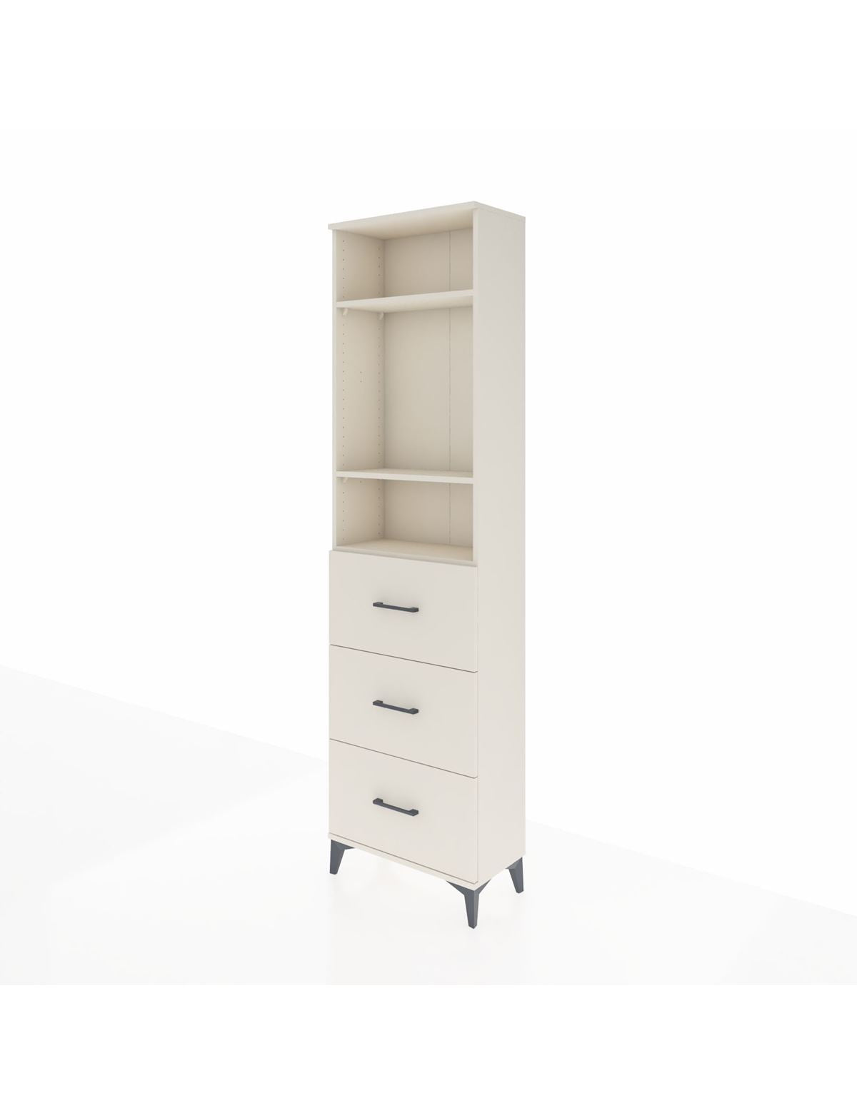 Arges Dolap 3 Raflı 3 Çekmeceli 60x30x221 - S29M141V1A