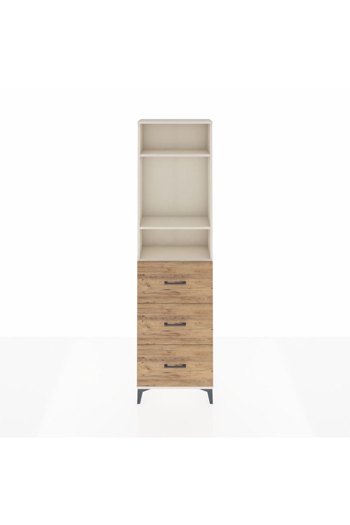 Arges Dolap 3 Raflı 3 Çekmeceli 60x30x221 - S29M141V3A