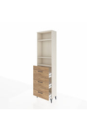 Arges Dolap 3 Raflı 3 Çekmeceli 60x30x221 - S29M141V3A