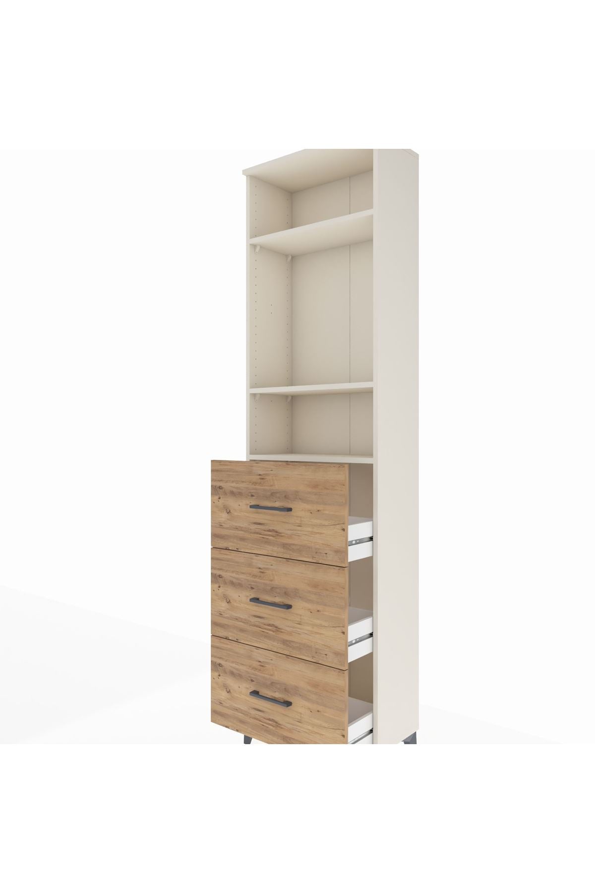 Arges Dolap 3 Raflı 3 Çekmeceli 60x30x221 - S29M141V3A