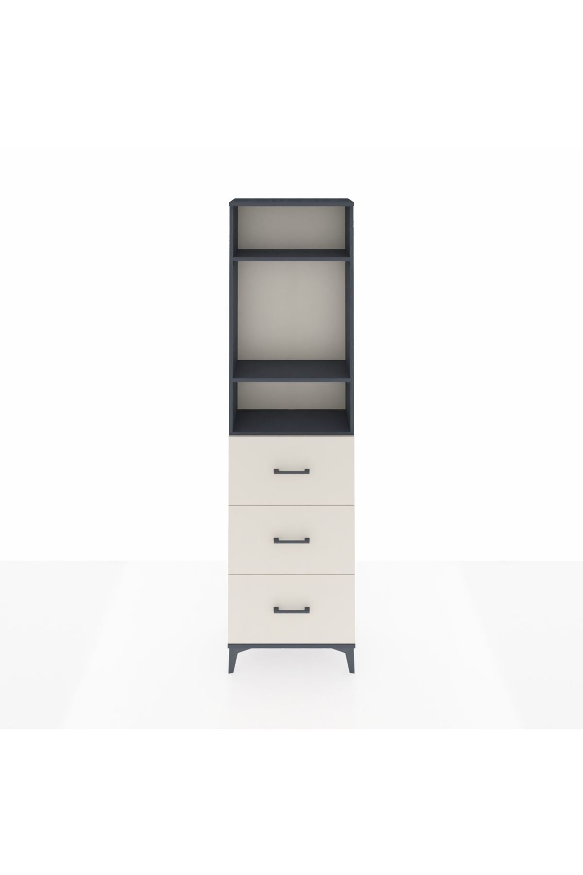 Arges Dolap 3 Raflı 3 Çekmeceli 60x30x221 - S29M141V4A