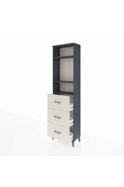 Arges Dolap 3 Raflı 3 Çekmeceli 60x30x221 - S29M141V4A