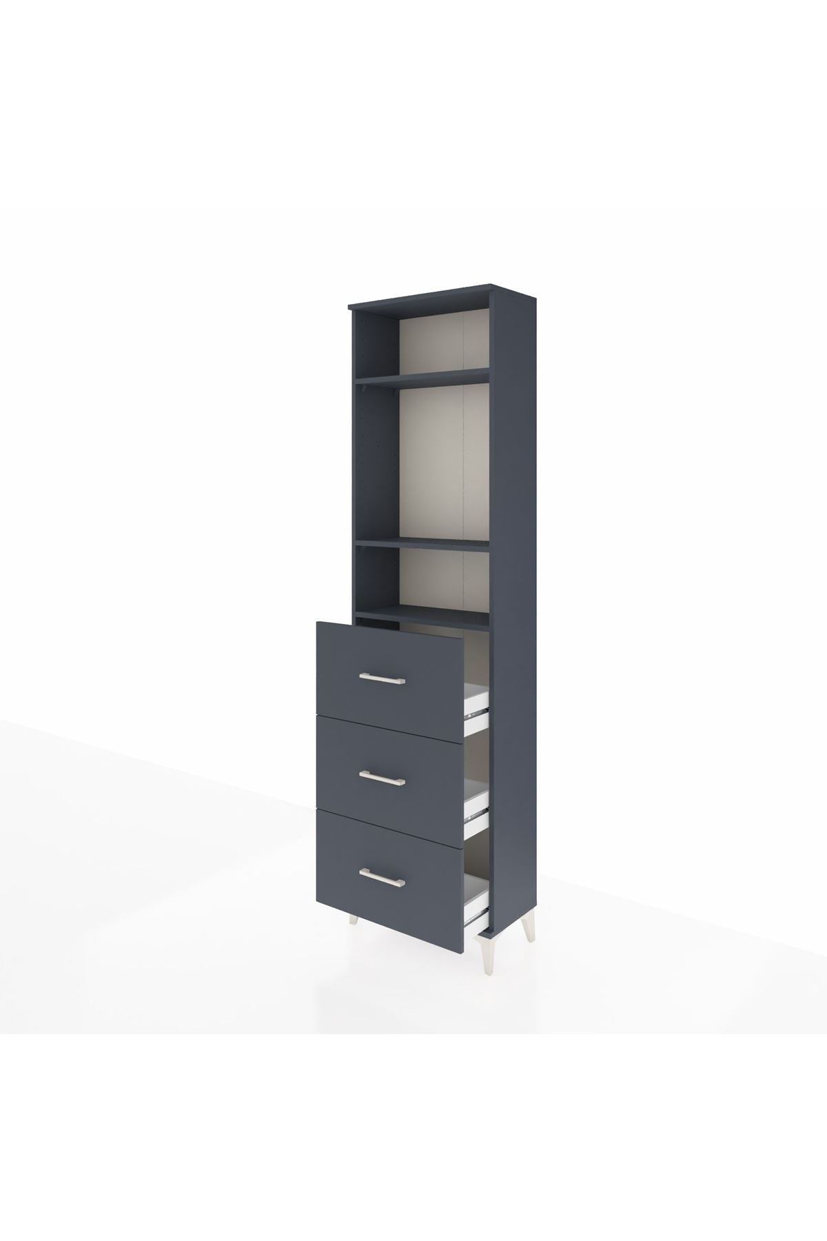 Arges Dolap 3 Raflı 3 Çekmeceli 60x30x221 - S29M141V5A