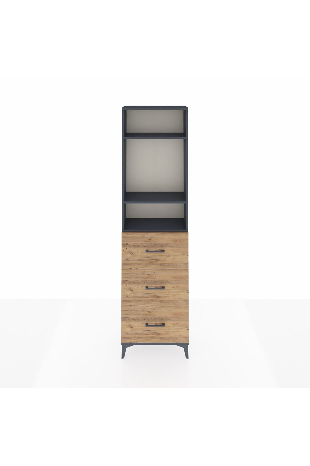 Arges Dolap 3 Raflı 3 Çekmeceli 60x30x221 - S29M141V6A