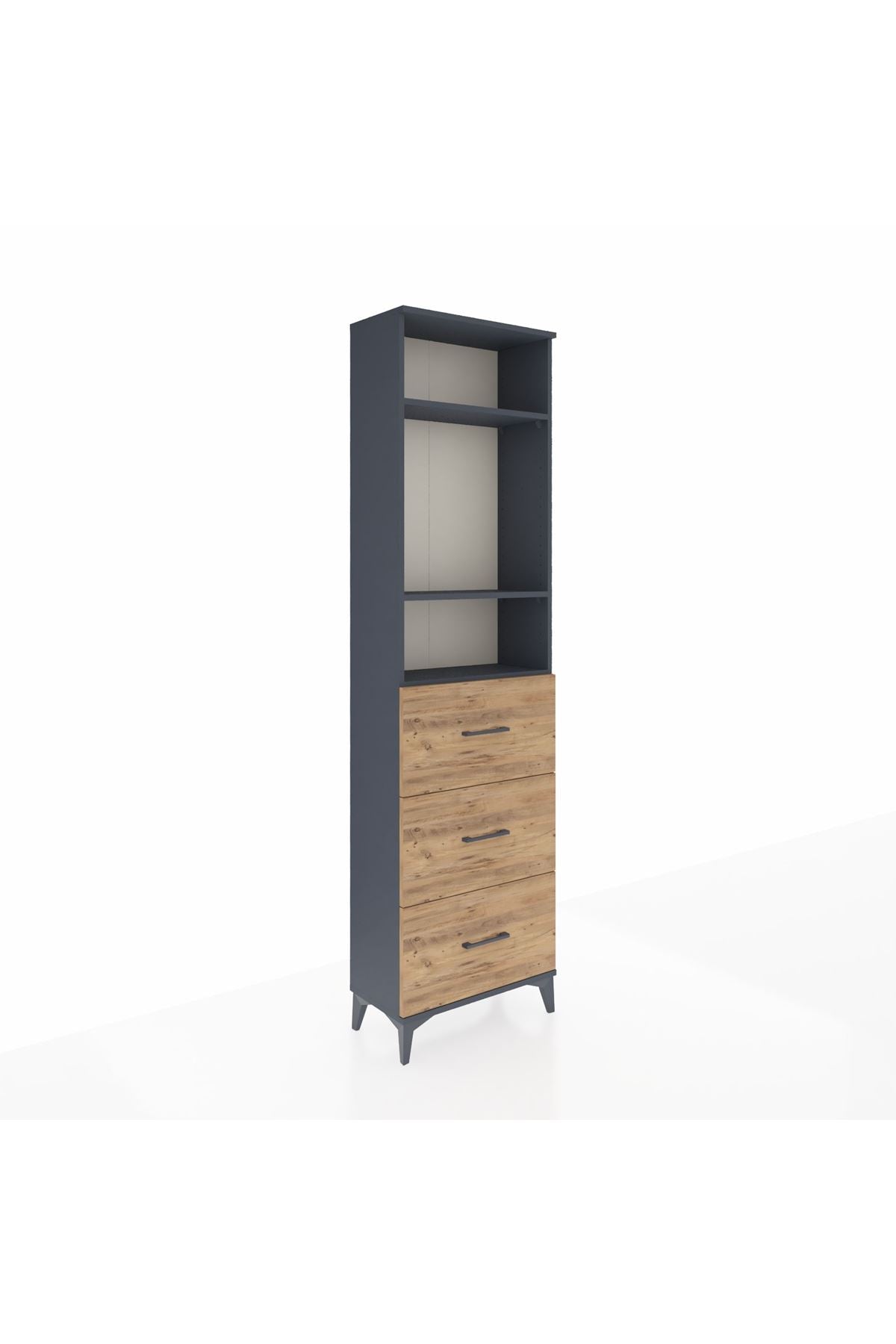 Arges Dolap 3 Raflı 3 Çekmeceli 60x30x221 - S29M141V6A