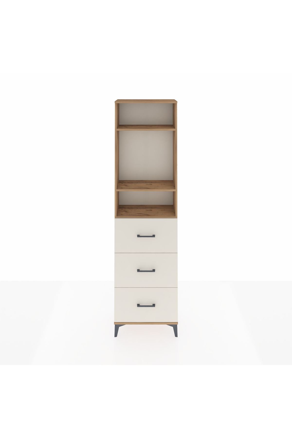 Arges Dolap 3 Raflı 3 Çekmeceli 60x30x221 - S29M141V7A