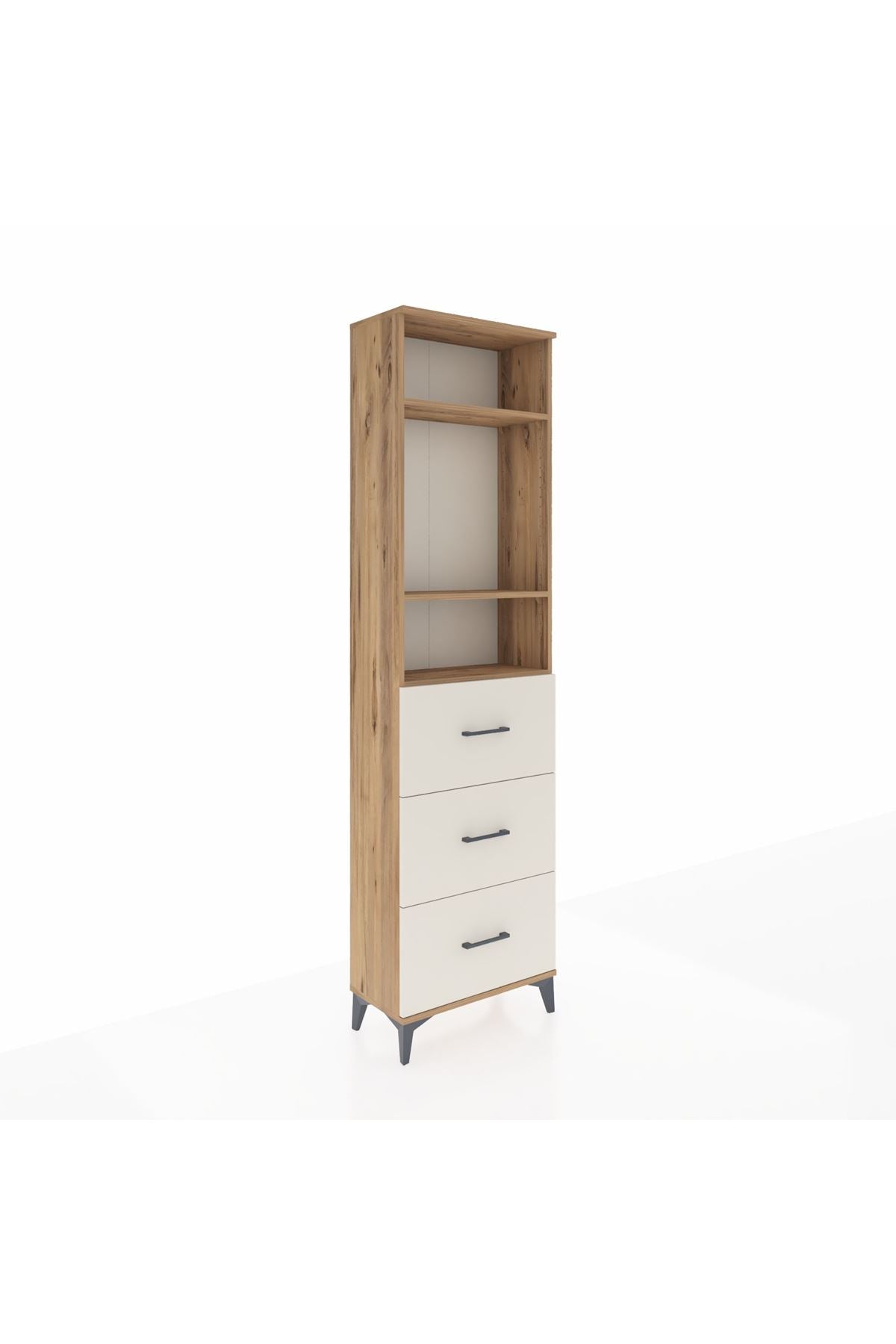 Arges Dolap 3 Raflı 3 Çekmeceli 60x30x221 - S29M141V7A
