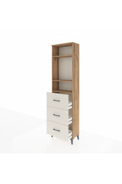 Arges Dolap 3 Raflı 3 Çekmeceli 60x30x221 - S29M141V7A