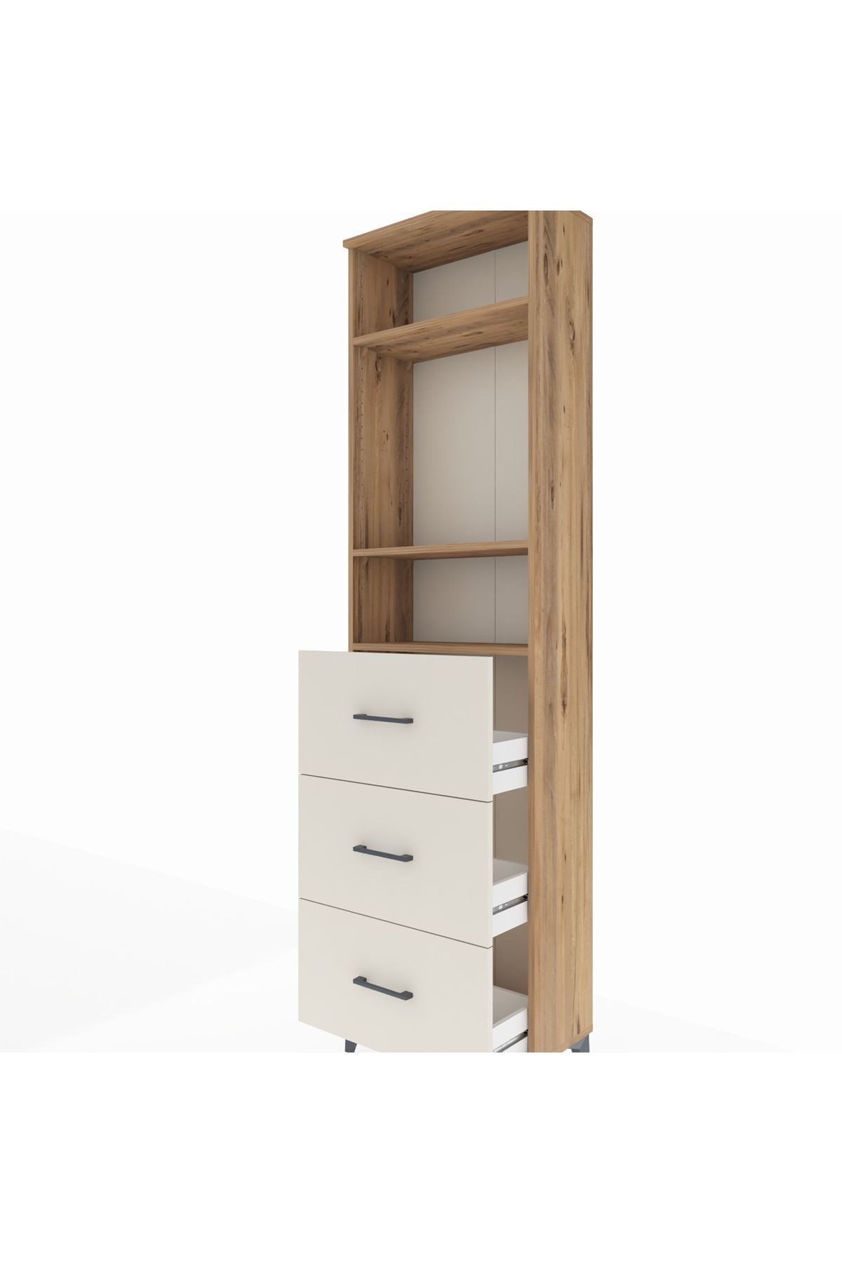 Arges Dolap 3 Raflı 3 Çekmeceli 60x30x221 - S29M141V7A