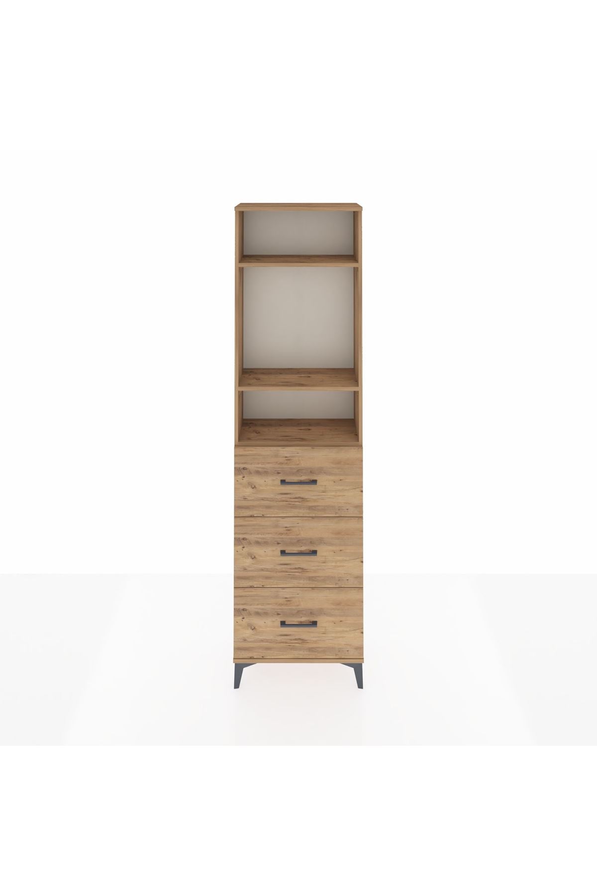 Arges Dolap 3 Raflı 3 Çekmeceli 60x30x221 - S29M141V9A