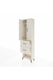 Arges Dolap 2 Raflı 2 Çekmeceli Tek Askılı 60x30x221 - S29M142V1A