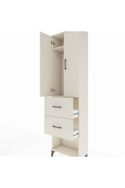 Arges Dolap 2 Raflı 2 Çekmeceli Tek Askılı 60x30x221 - S29M142V1A