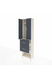 Arges Dolap 2 Raflı 2 Çekmeceli Tek Askılı 60x30x221 - S29M142V2A