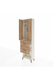 Arges Dolap 2 Raflı 2 Çekmeceli Tek Askılı 60x30x221 - S29M142V3A
