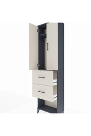 Arges Dolap 2 Raflı 2 Çekmeceli Tek Askılı 60x30x221 - S29M142V4A