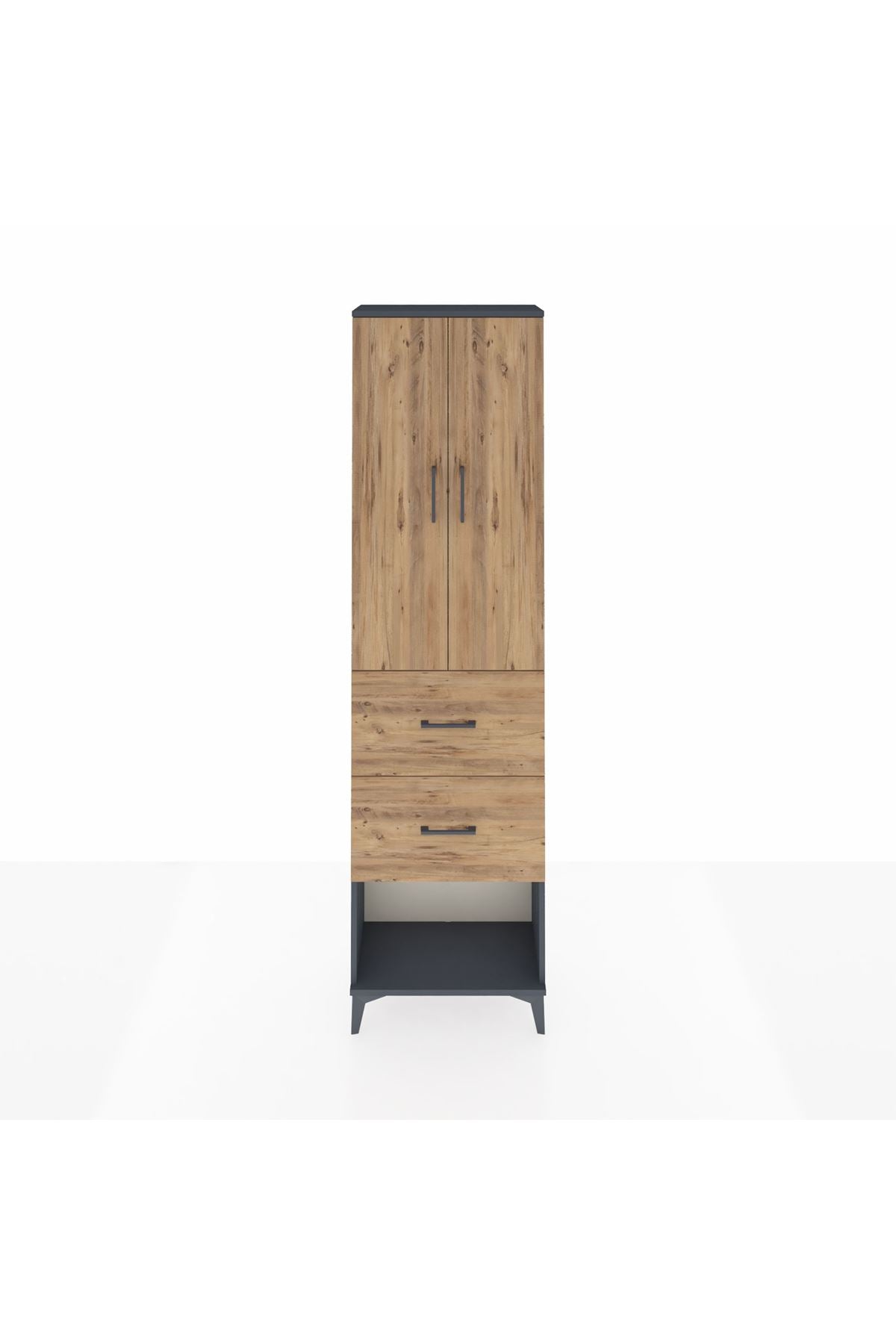 Arges Dolap 2 Raflı 2 Çekmeceli Tek Askılı 60x30x221 - S29M142V6A