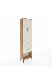 Arges Dolap 2 Raflı 2 Çekmeceli Tek Askılı 60x30x221 - S29M142V7A