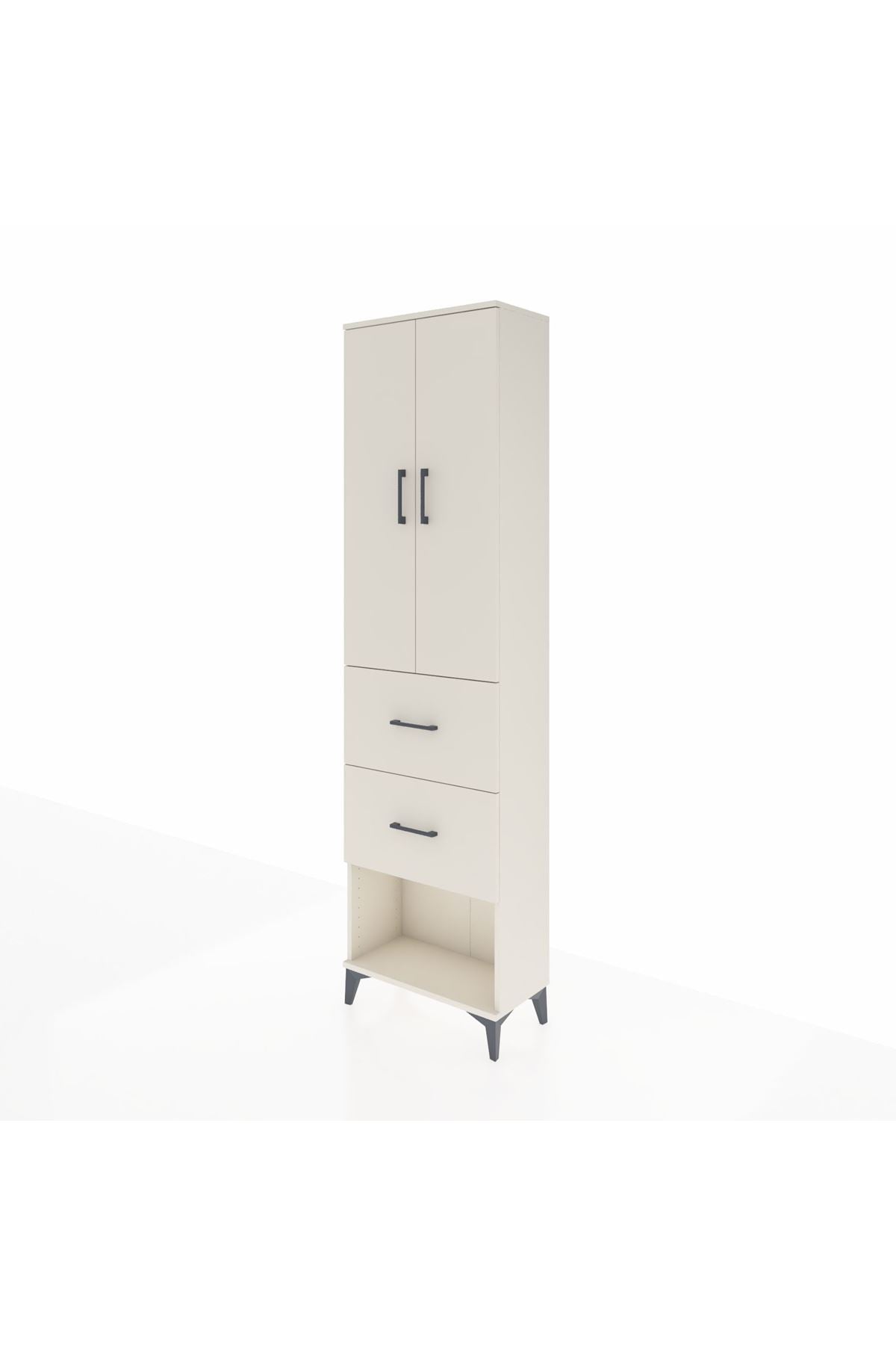 Arges Dolap 3 Raflı 2 Çekmeceli 2 Kapaklı 60x30x221 - S29M143V1A