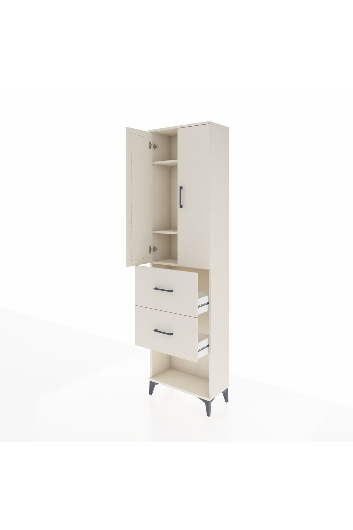 Arges Dolap 3 Raflı 2 Çekmeceli 2 Kapaklı 60x30x221 - S29M143V1A