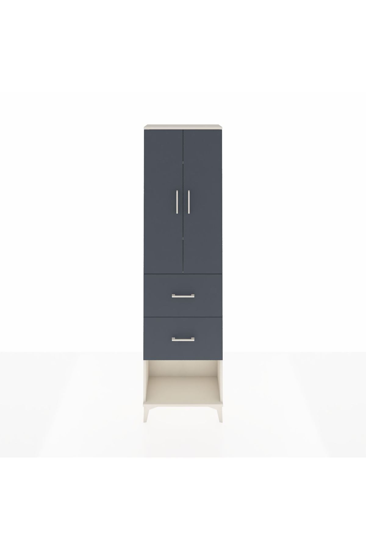 Arges Dolap 3 Raflı 2 Çekmeceli 2 Kapaklı 60x30x221 - S29M143V2A