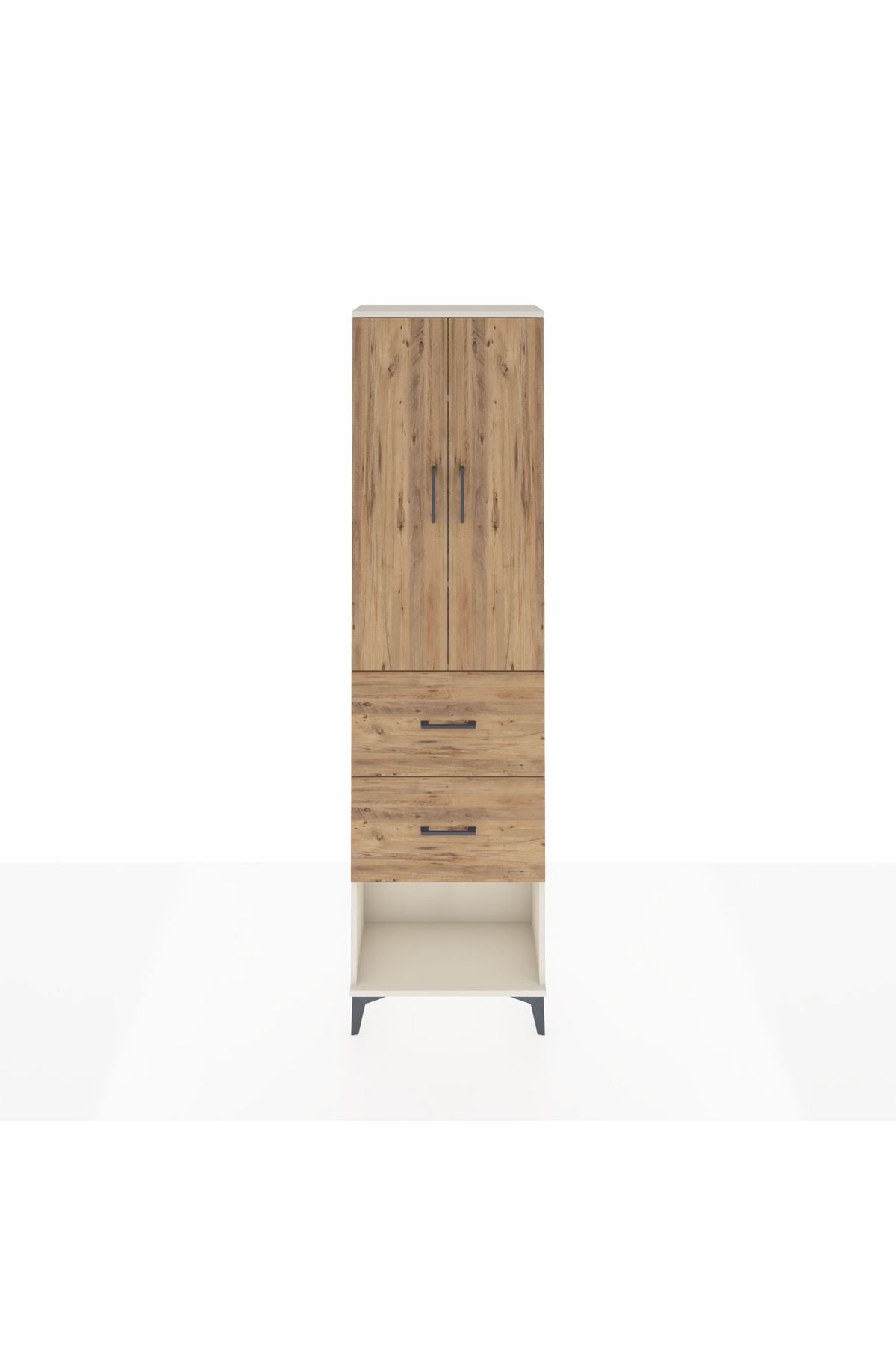 Arges Dolap 3 Raflı 2 Çekmeceli 2 Kapaklı 60x30x221 - S29M143V3A
