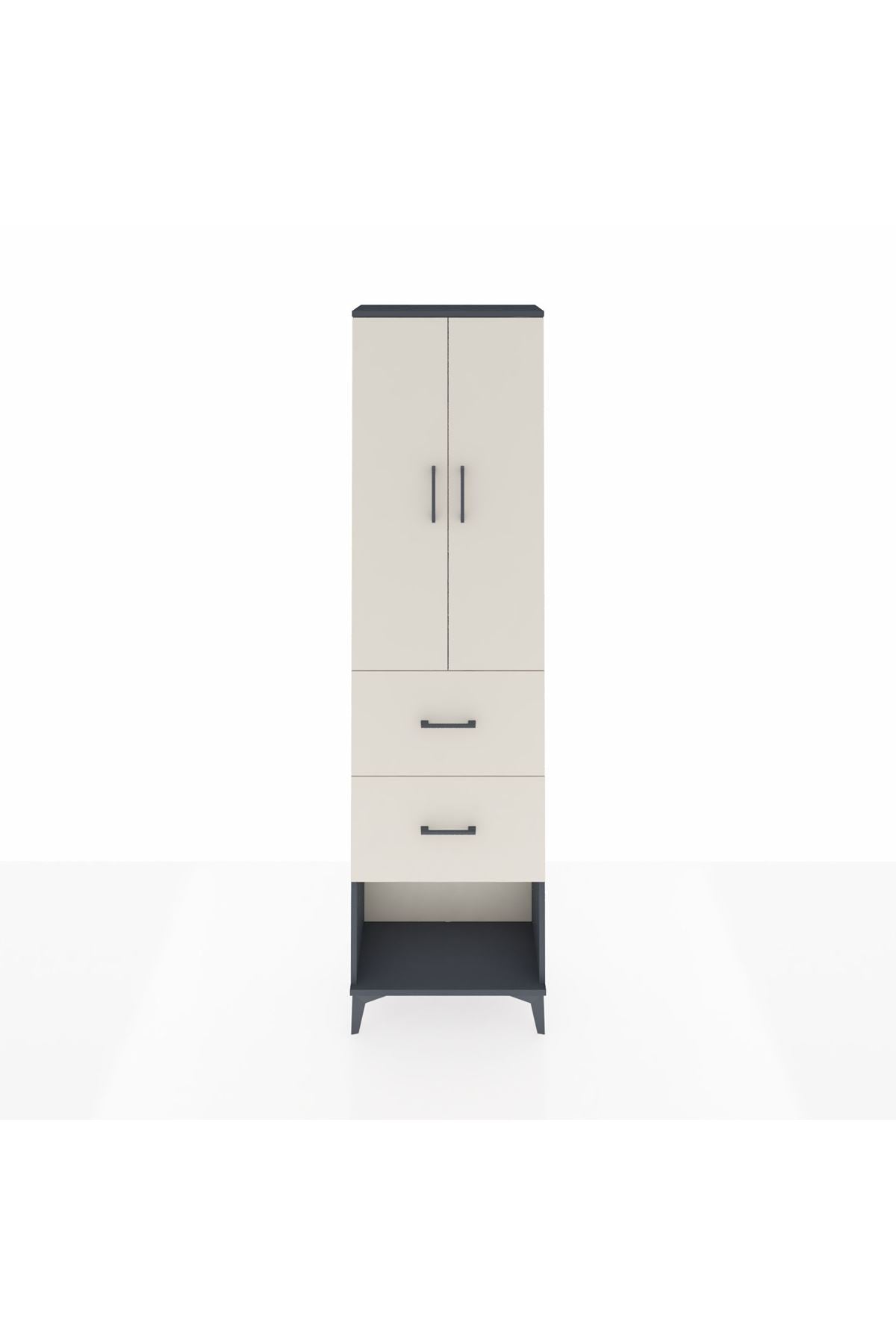 Arges Dolap 3 Raflı 2 Çekmeceli 2 Kapaklı 60x30x221 - S29M143V4A