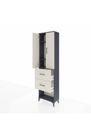 Arges Dolap 3 Raflı 2 Çekmeceli 2 Kapaklı 60x30x221 - S29M143V4A