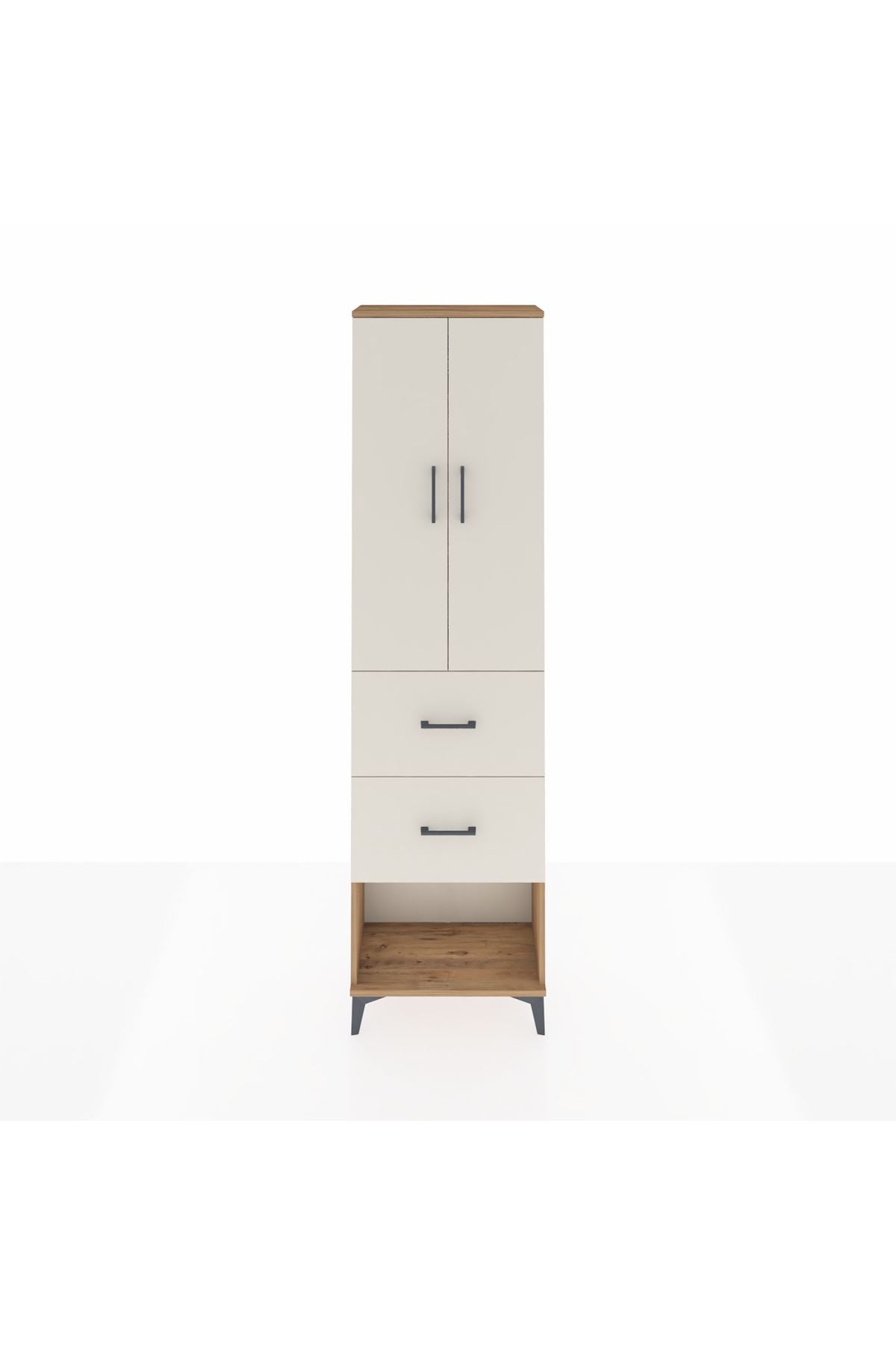 Arges Dolap 3 Raflı 2 Çekmeceli 2 Kapaklı 60x30x221 - S29M143V7A
