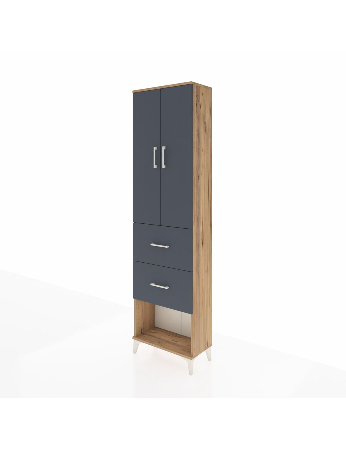 Arges Dolap 3 Raflı 2 Çekmeceli 2 Kapaklı 60x30x221 - S29M143V8A