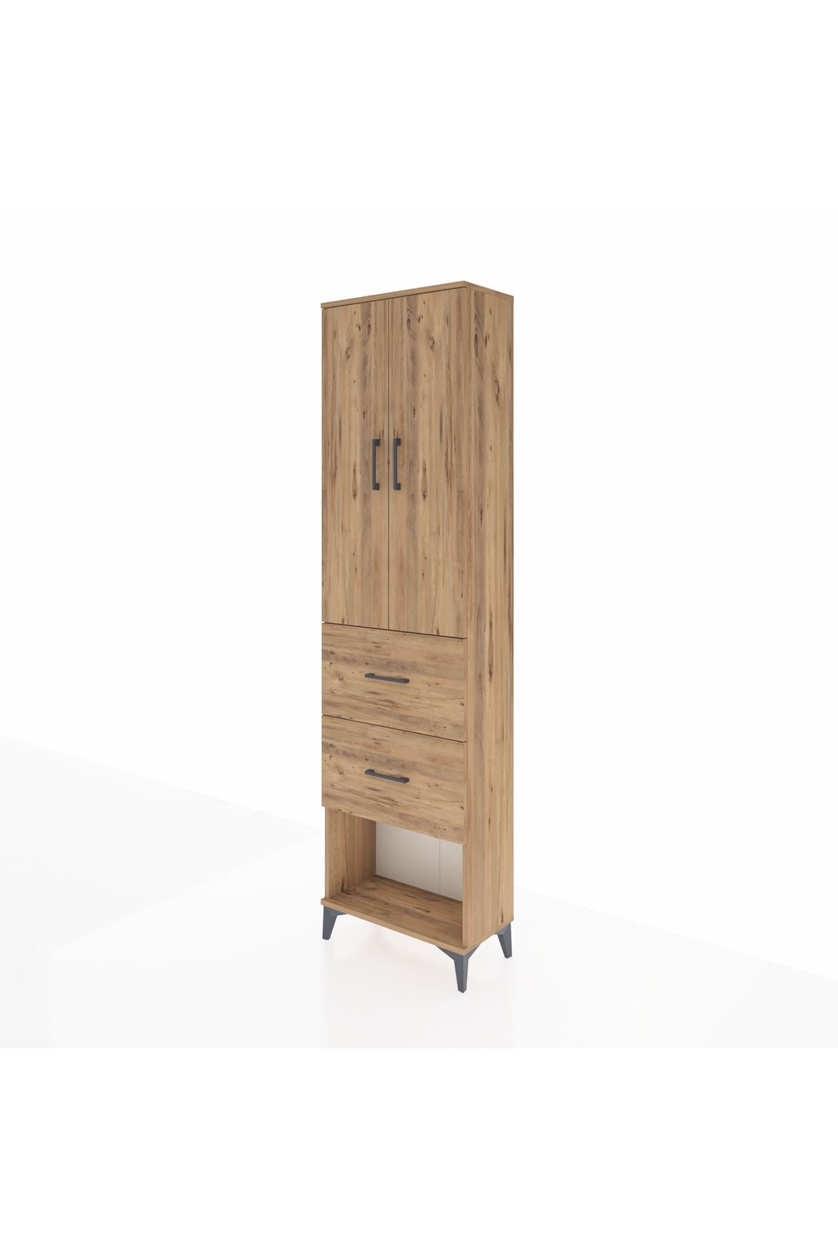 Arges Dolap 3 Raflı 2 Çekmeceli 2 Kapaklı 60x30x221 - S29M143V9A