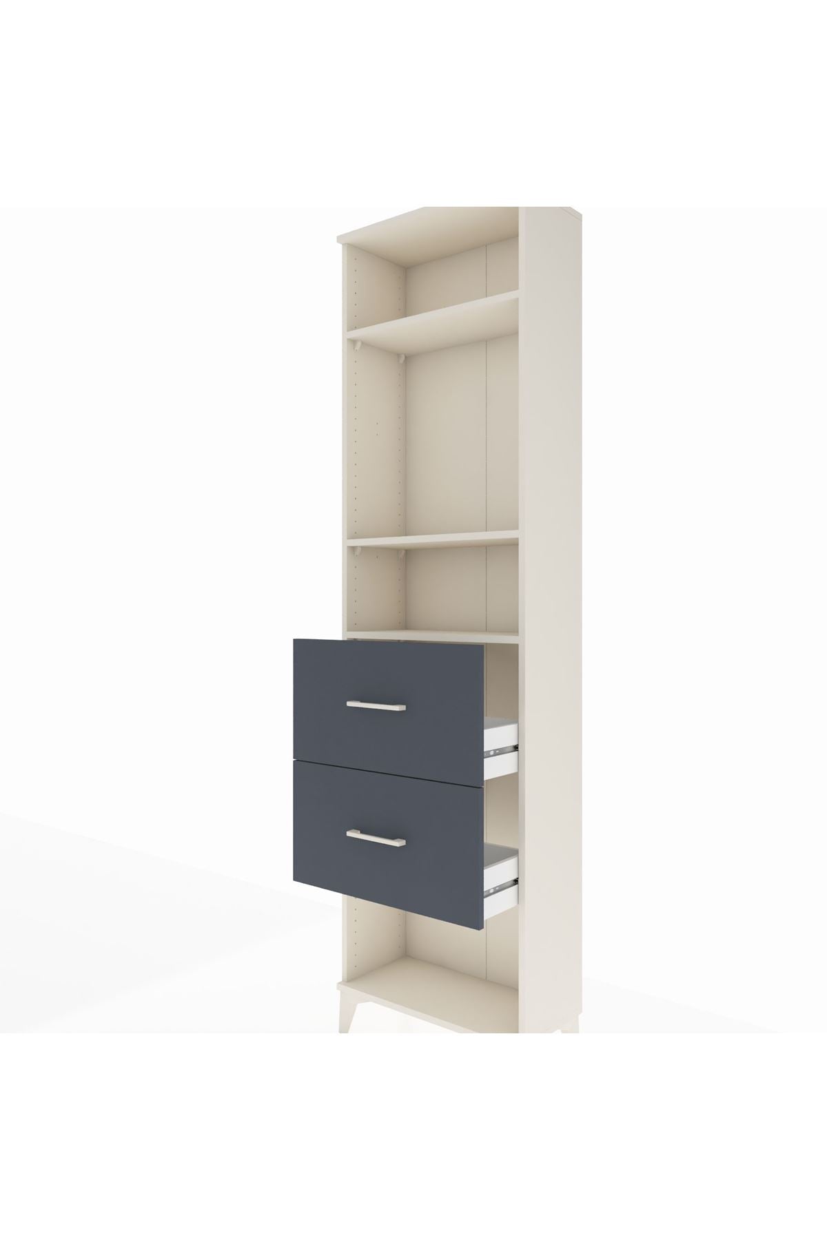 Arges Dolap 3 Raflı 2 Çekmeceli 60x30x221 - S29M144V2A