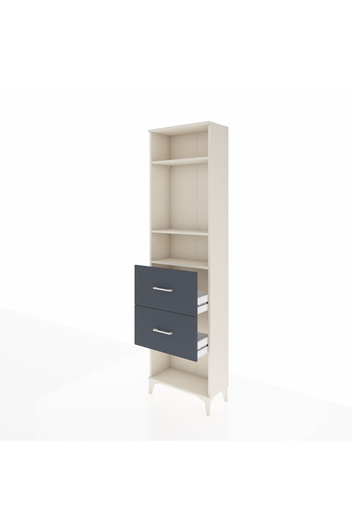 Arges Dolap 3 Raflı 2 Çekmeceli 60x30x221 - S29M144V2A