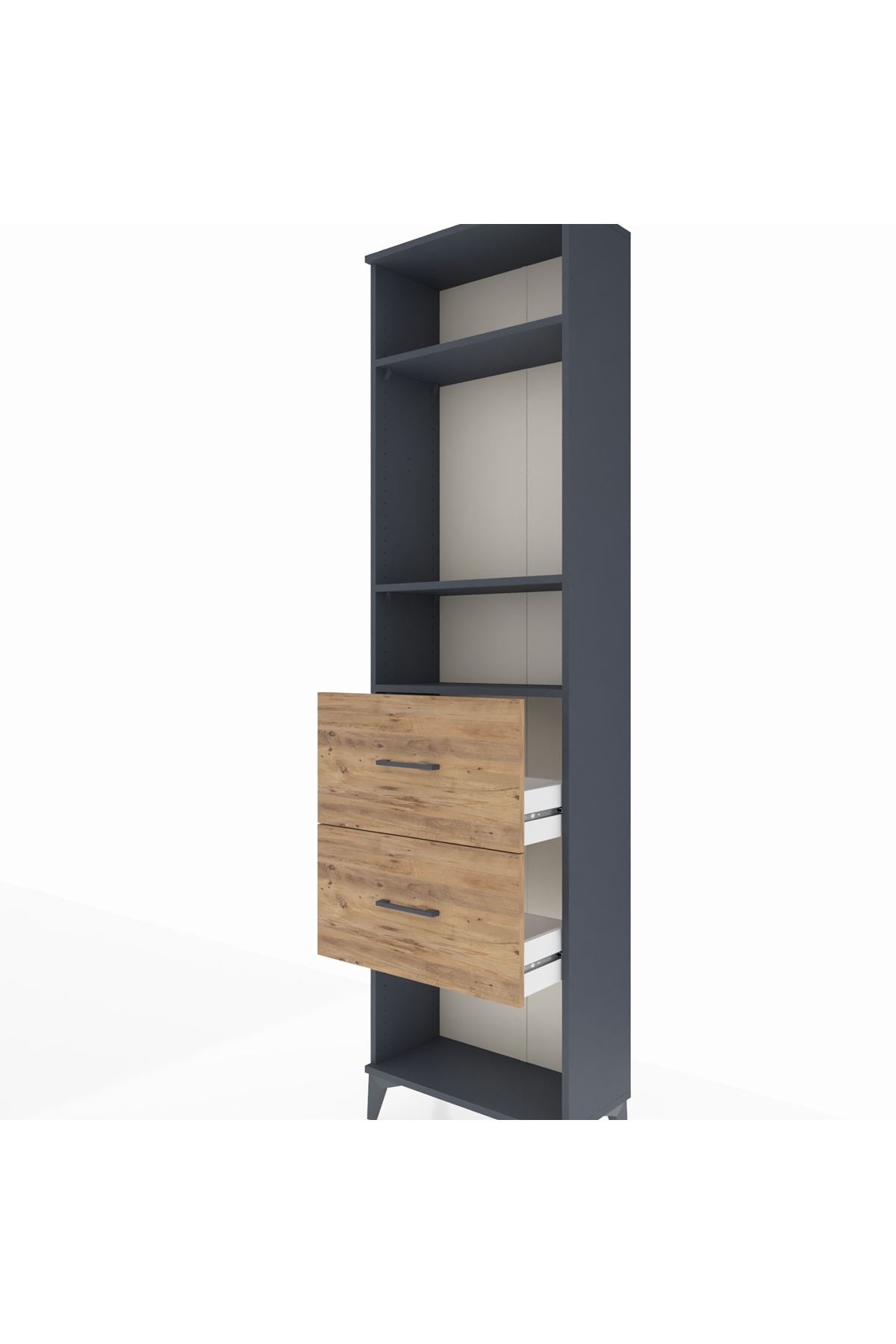 Arges Dolap 3 Raflı 2 Çekmeceli 60x30x221 - S29M144V6A