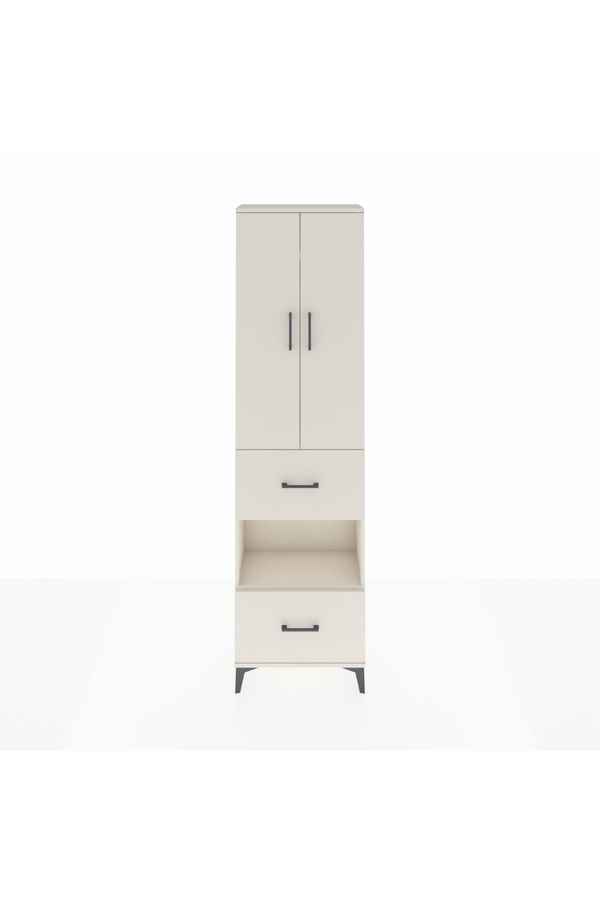 Arges Dolap 3 Raflı 2 Çekmeceli Tek Askılı 60x30x221 - S29M145V1A