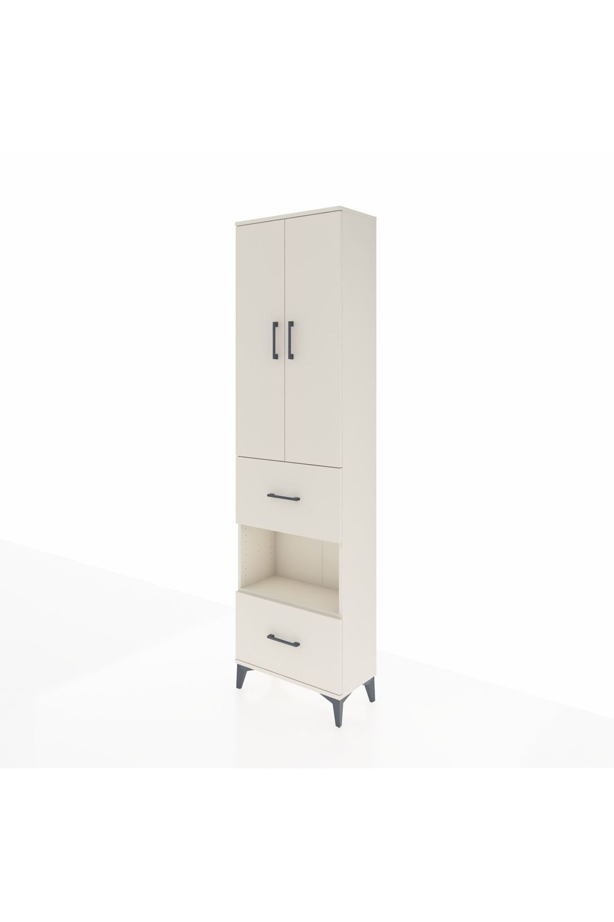 Arges Dolap 3 Raflı 2 Çekmeceli Tek Askılı 60x30x221 - S29M145V1A