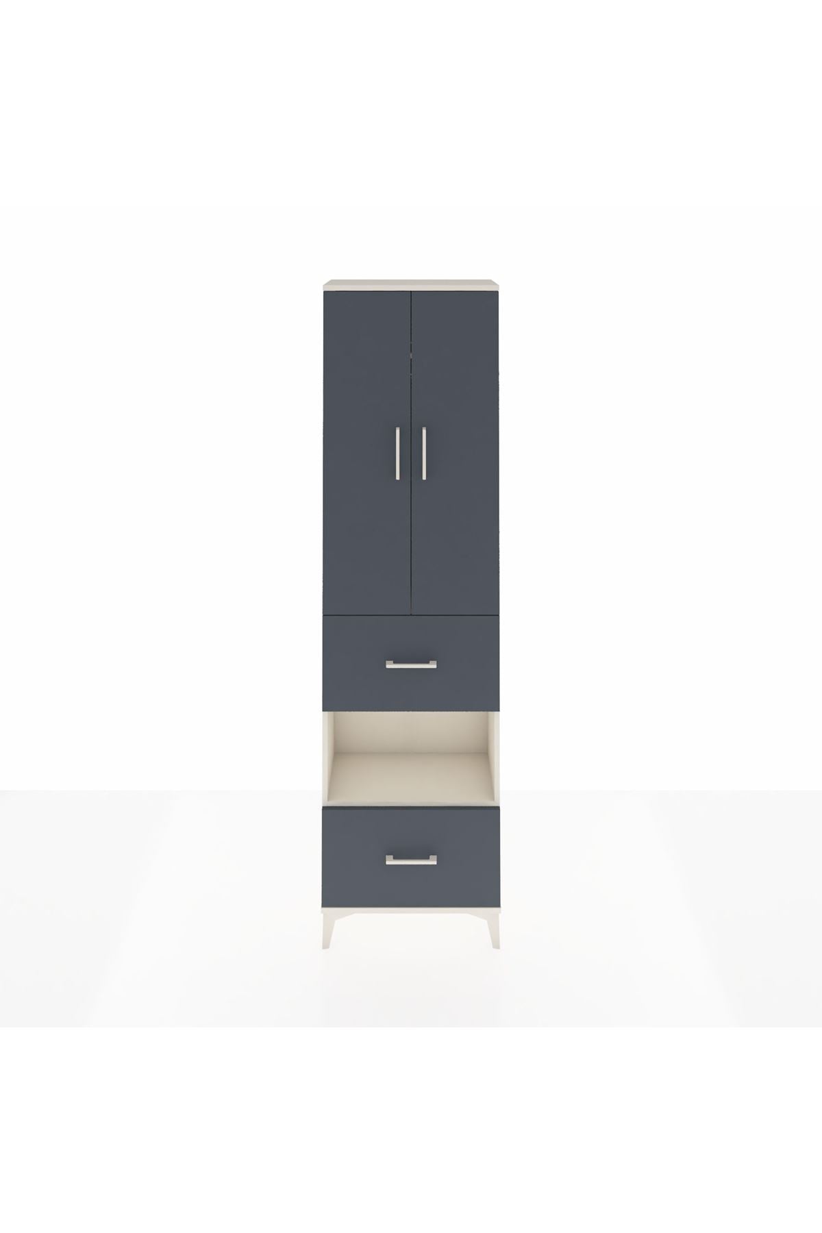 Arges Dolap 3 Raflı 2 Çekmeceli Tek Askılı 60x30x221 - S29M145V2A