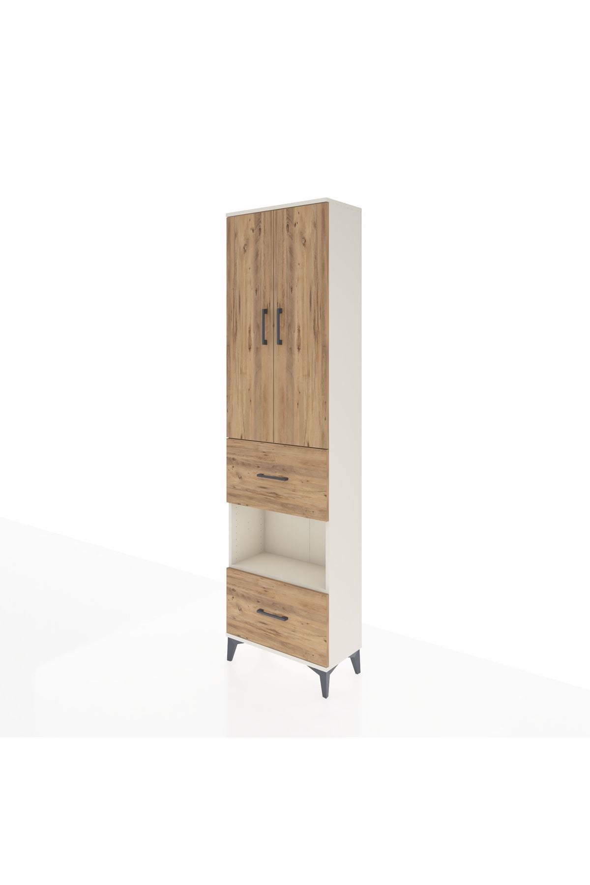 Arges Dolap 3 Raflı 2 Çekmeceli Tek Askılı 60x30x221 - S29M145V3A