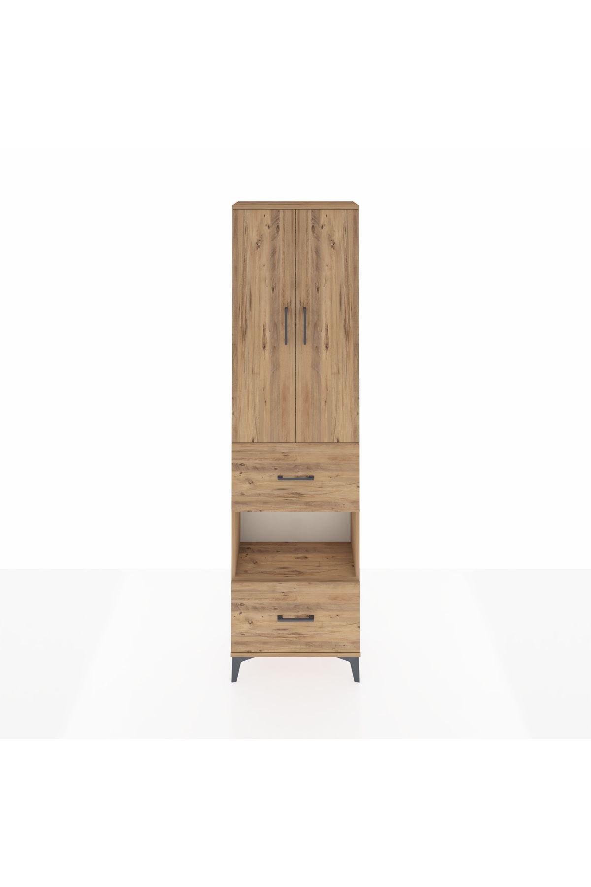 Arges Dolap 3 Raflı 2 Çekmeceli Tek Askılı 60x30x221 - S29M145V9A